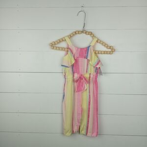 Jessica Simpson girls size 12 mos bright vertical stripe pant romper flowy